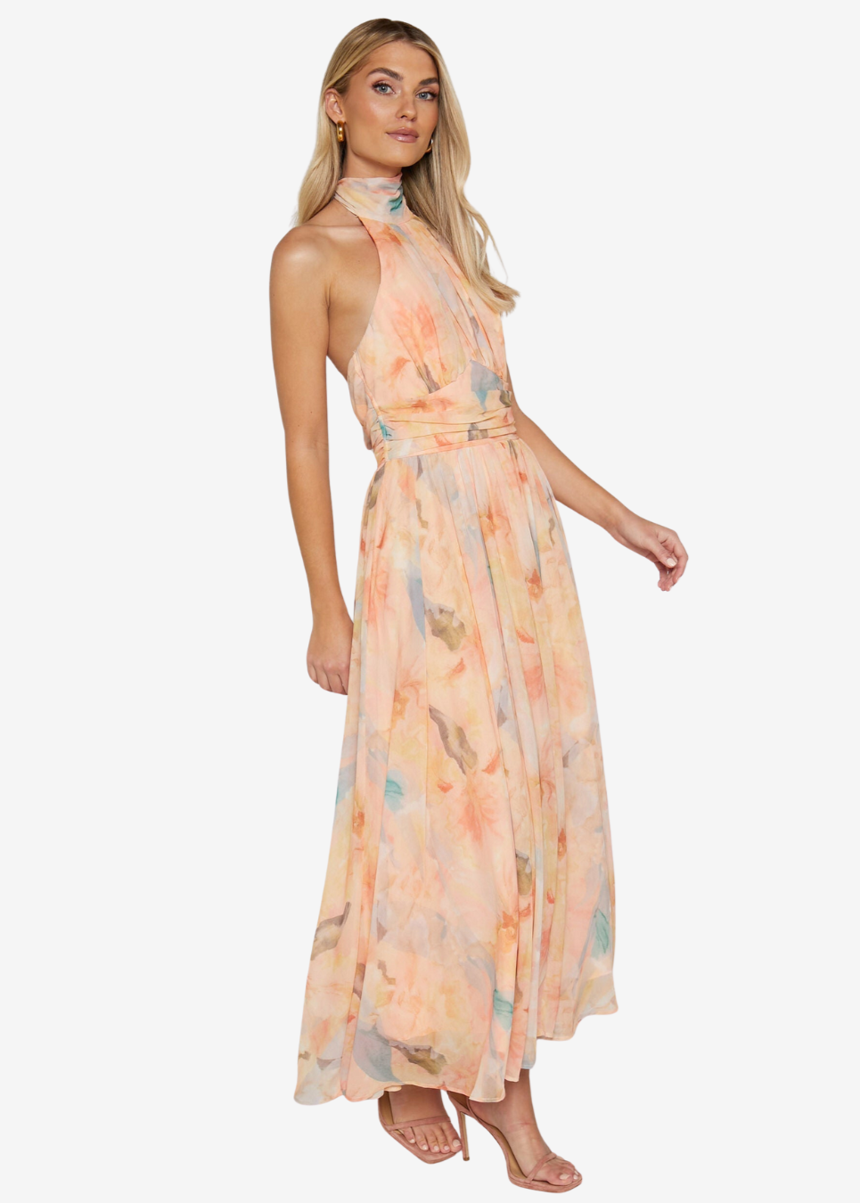 Rosa | Vestido Midi Floral Elegante para Invitadas y Fiestas