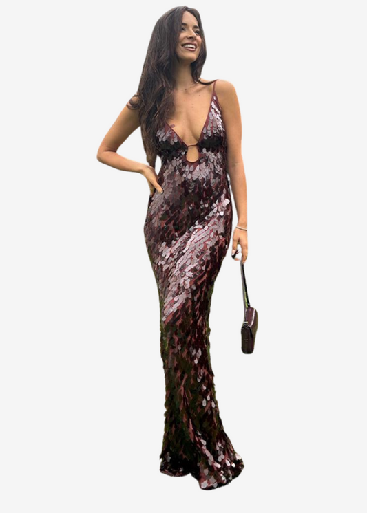 Valentina | Vestido Largo Elegante de Fiesta para Mujer con Lentejuelas