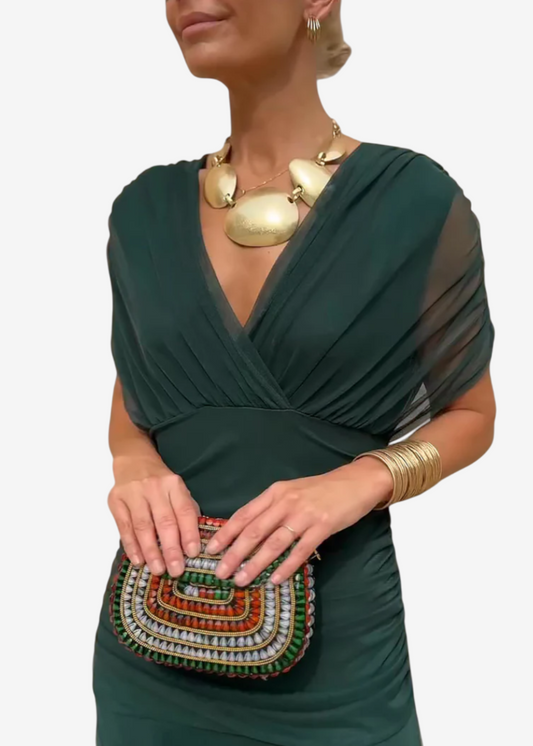 Belma | Vestido Elegante de Malla para Bodas y Eventos Nocturnos