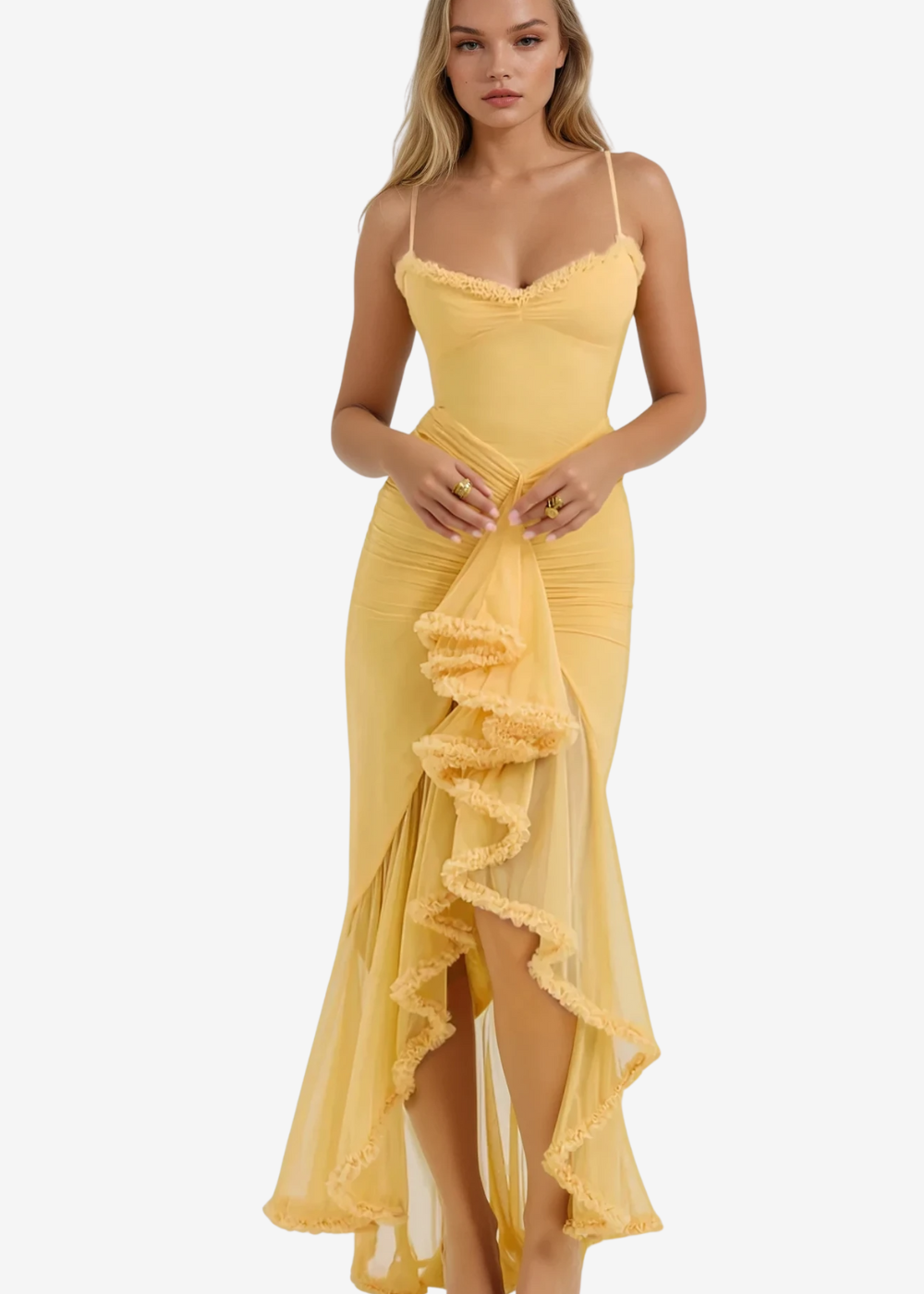 Clara | Vestido de Mujer Elegante para Fiesta de Noche con Volantes