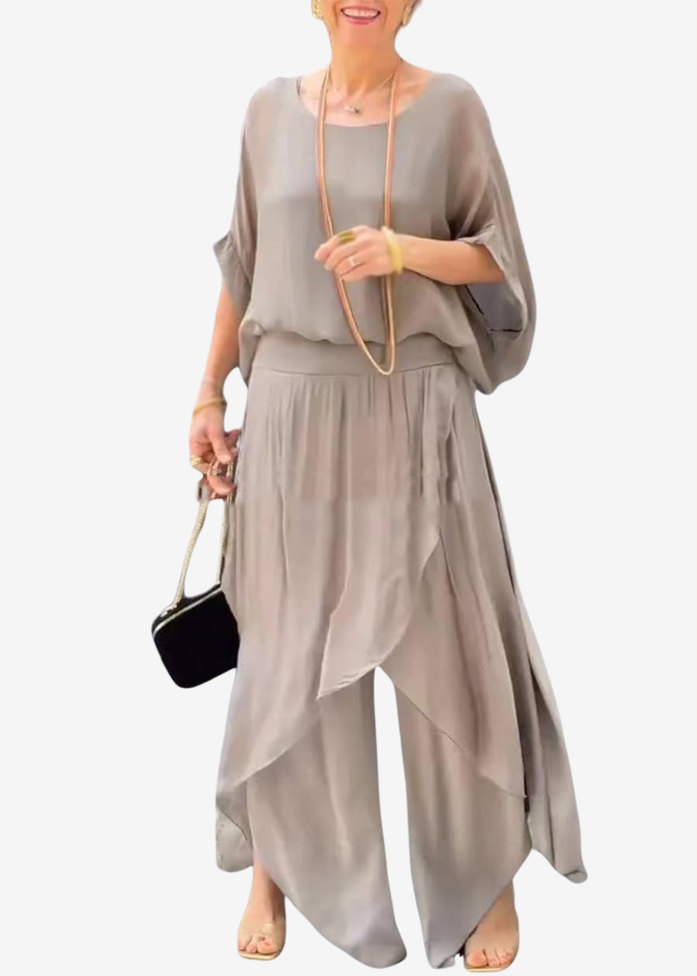 Mariana | Conjunto de Mujer de Gasa de Dos Piezas Casual y Elegante