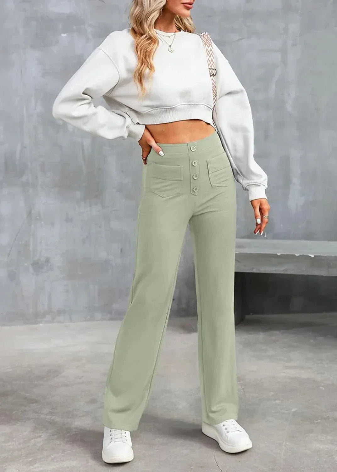 Elvira | Pantalones Mujer Elegantes de Cintura Alta para un Look Sofisticado