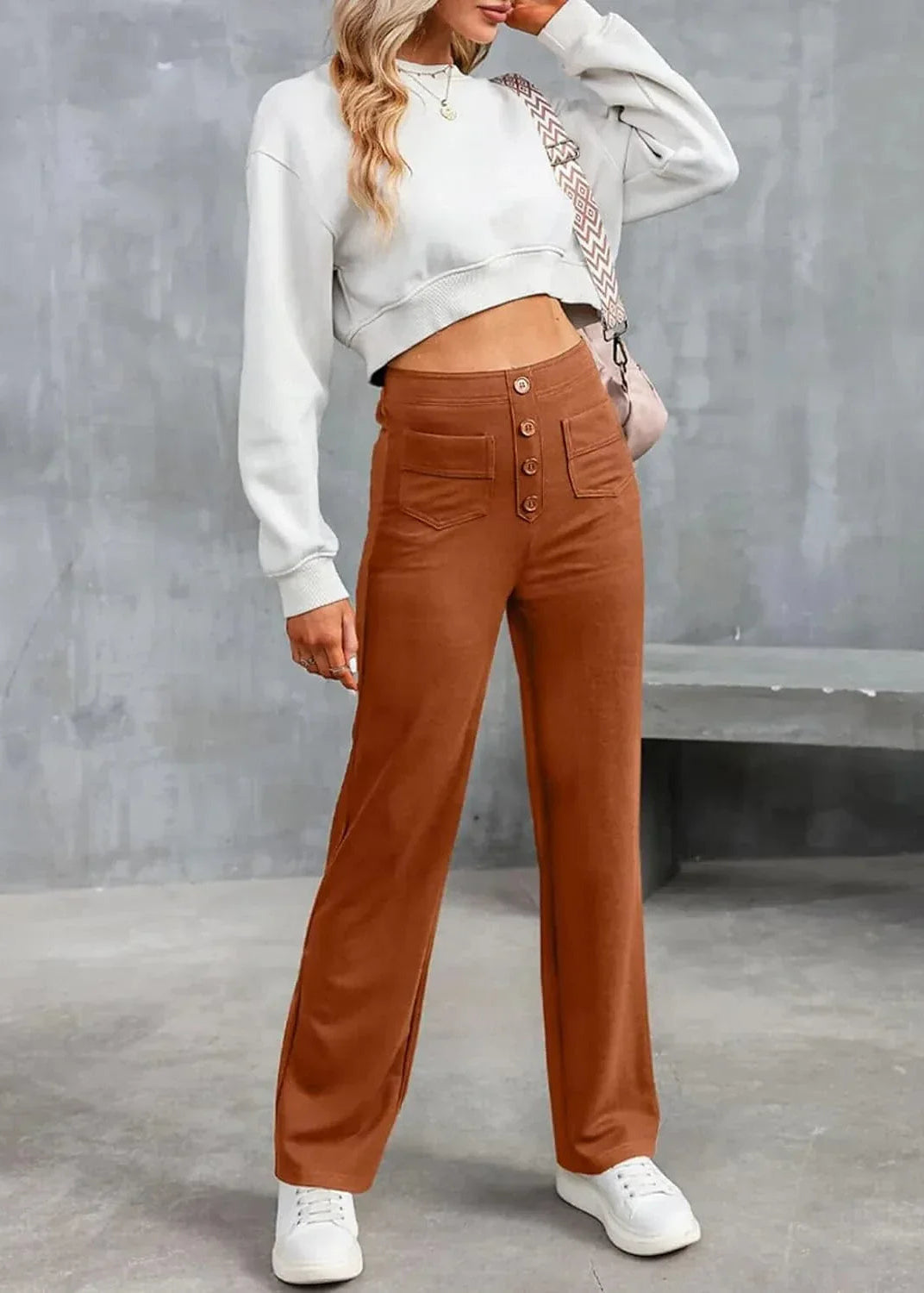 Elvira | Pantalones Mujer Elegantes de Cintura Alta para un Look Sofisticado