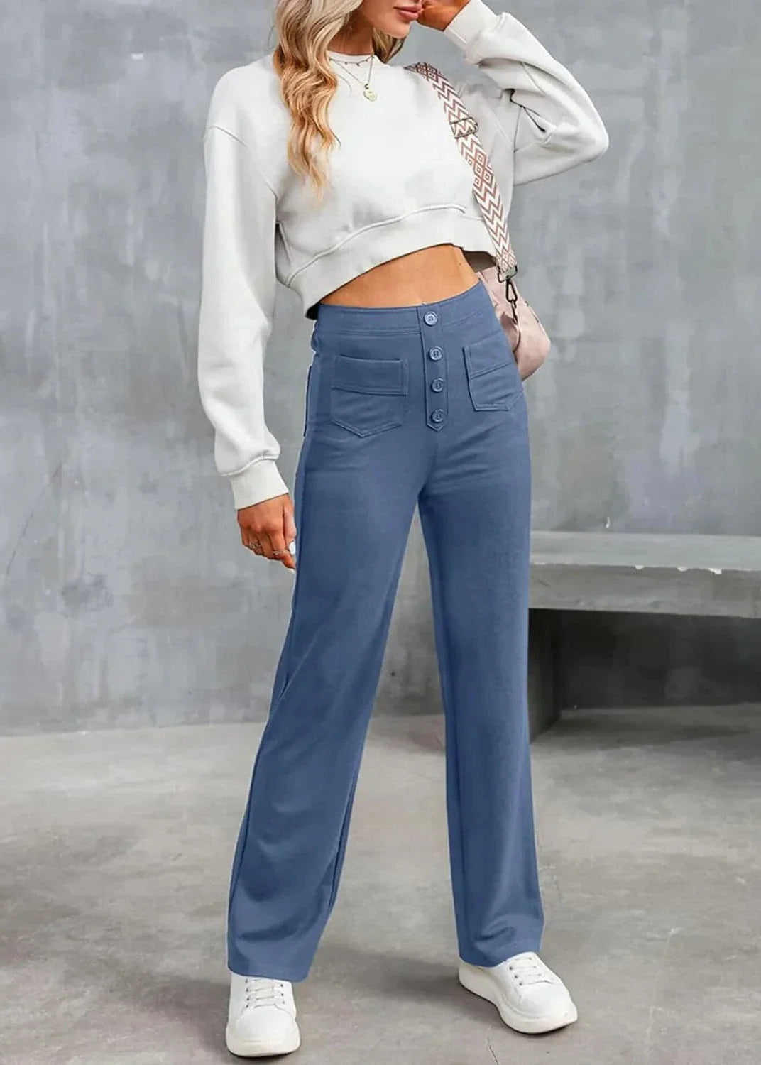 Elvira | Pantalones Mujer Elegantes de Cintura Alta para un Look Sofisticado