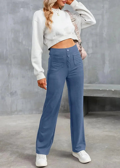 Elvira | Pantalones Mujer Elegantes de Cintura Alta para un Look Sofisticado