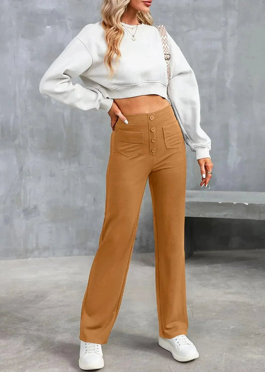 Elvira | Pantalones Mujer Elegantes de Cintura Alta para un Look Sofisticado