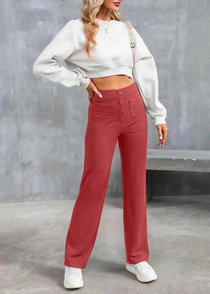 Elvira | Pantalones Mujer Elegantes de Cintura Alta para un Look Sofisticado