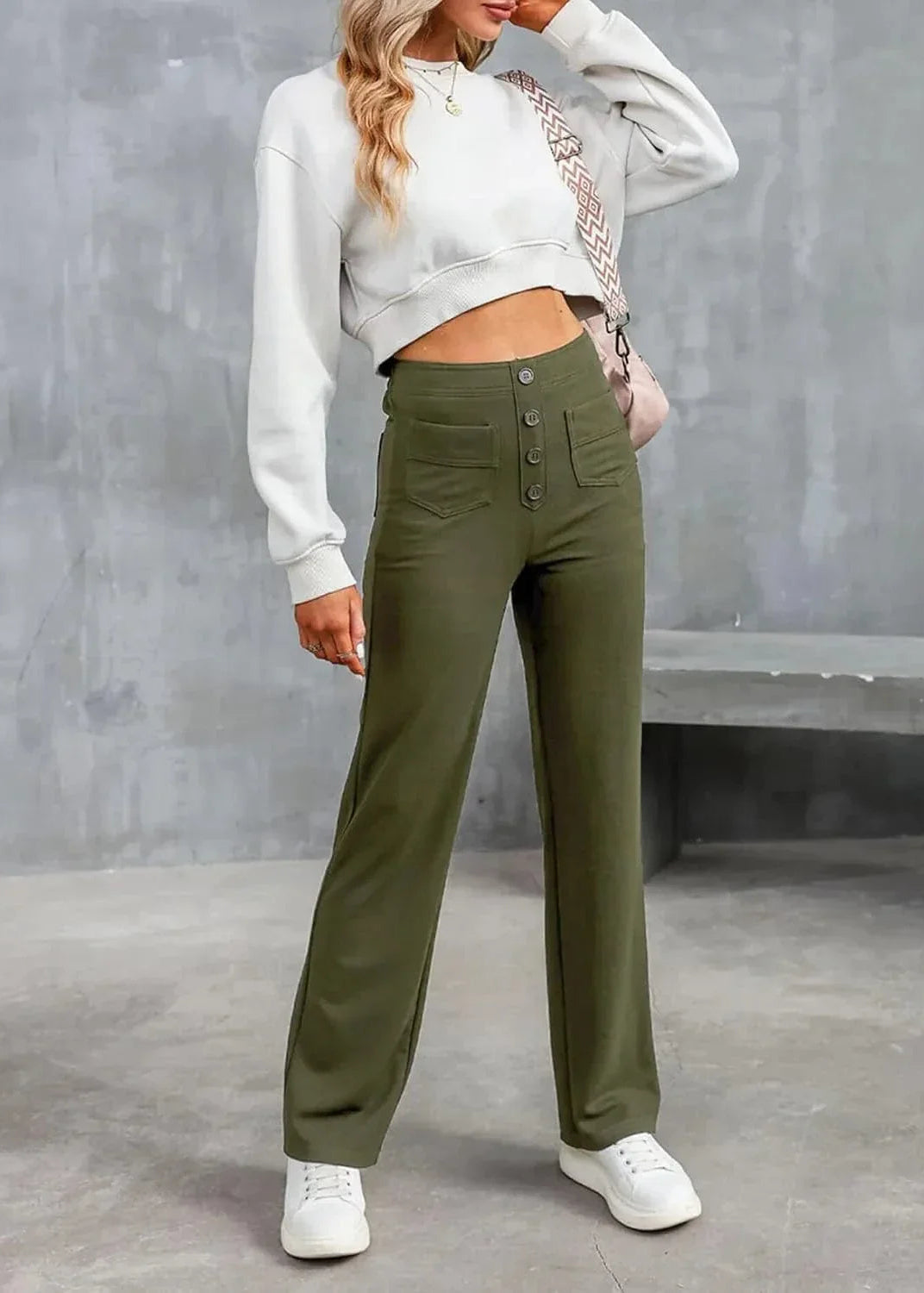 Elvira | Pantalones Mujer Elegantes de Cintura Alta para un Look Sofisticado