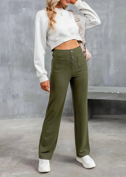 Elvira | Pantalones Mujer Elegantes de Cintura Alta para un Look Sofisticado