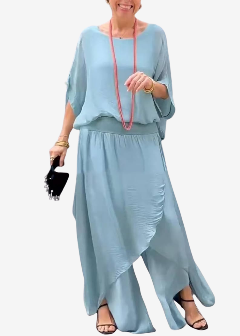 Mariana | Conjunto de Mujer de Gasa de Dos Piezas Casual y Elegante