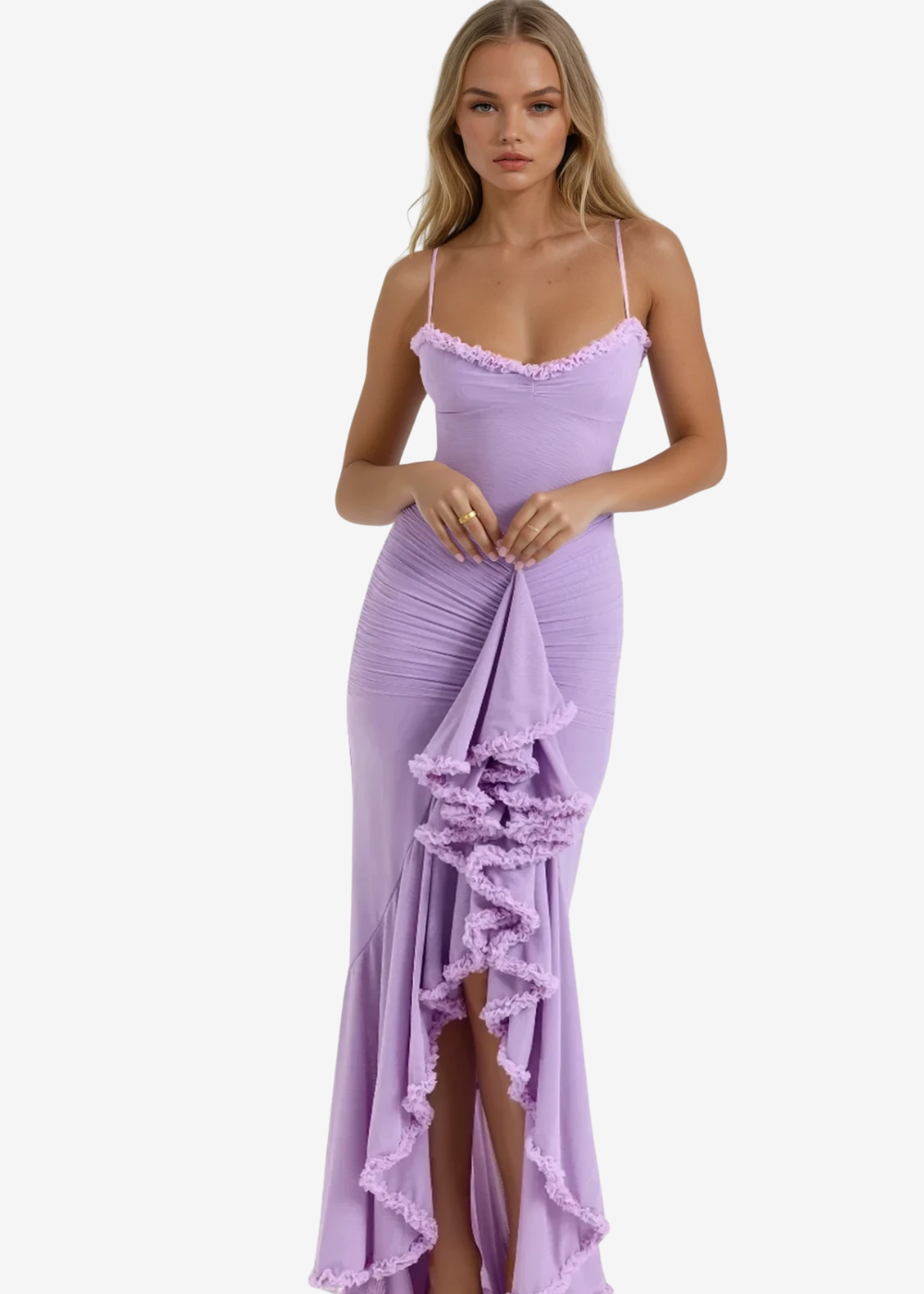 Clara | Vestido de Mujer Elegante para Fiesta de Noche con Volantes