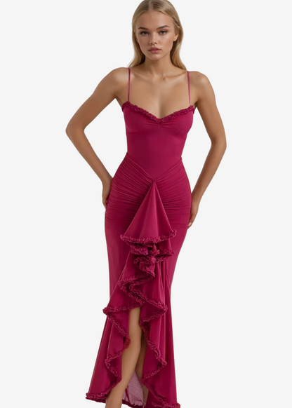 Clara | Vestido de Mujer Elegante para Fiesta de Noche con Volantes