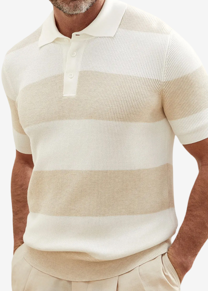 Carlos | Polo Clásico de Rayas para Hombre, Polo Manga Corta para Hombre