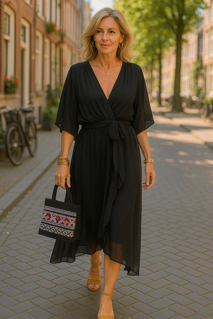 Rosa | Elegante Vestido Midi Invitada para Mujer en Ocasiones Especiales