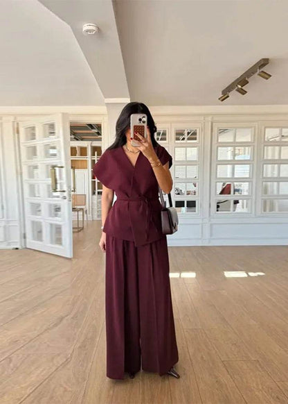 Clara | Moderno Conjunto Deportivo de Punto para Mujer con Pantalones Plisados 6