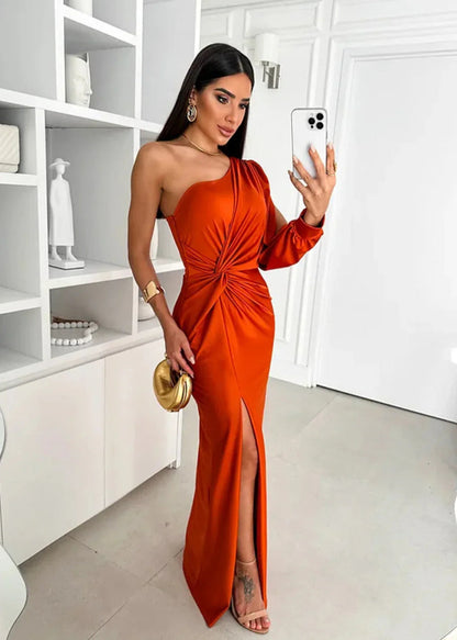 Clara | Vestido De Fiesta Elegante Asimétrico Para Invitadas De Boda 0