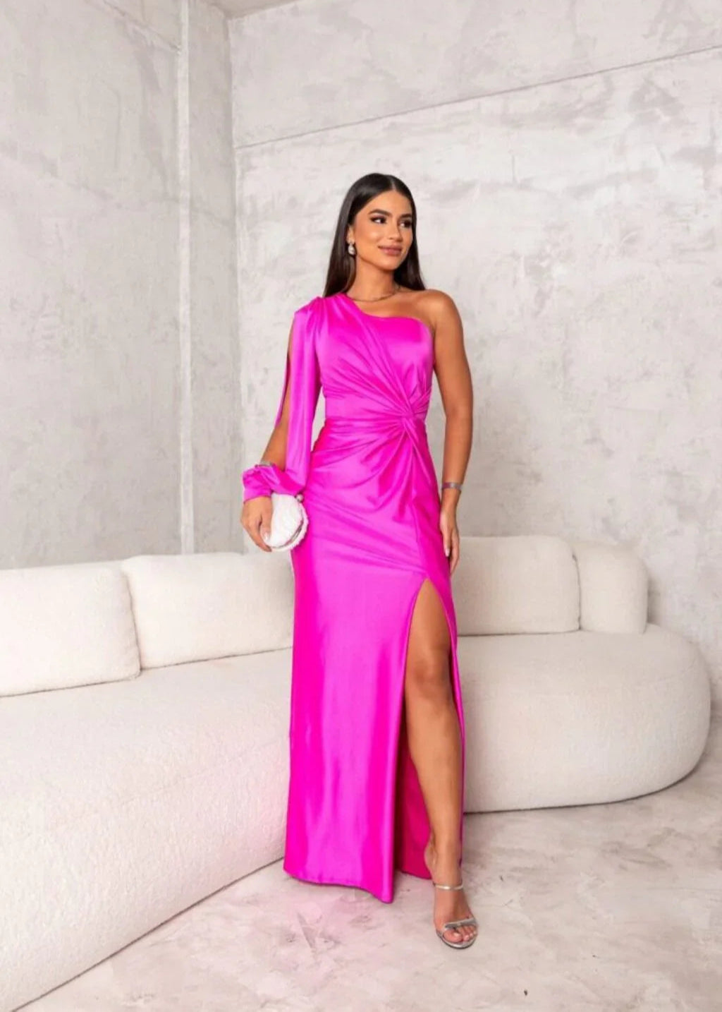 Clara | Vestido De Fiesta Elegante Asimétrico Para Invitadas De Boda 2