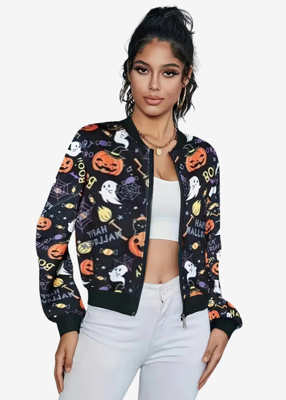 Lucía | Chaqueta Mujer Vintage con Diseño de Calaveras Casual 2