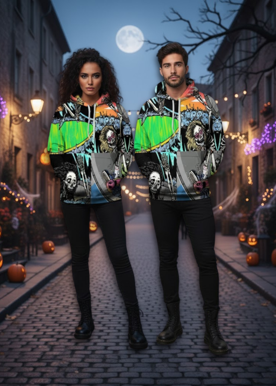 Sudadera Unisex de Anime y Dibujos – Ideal para Halloween y Uso Diario