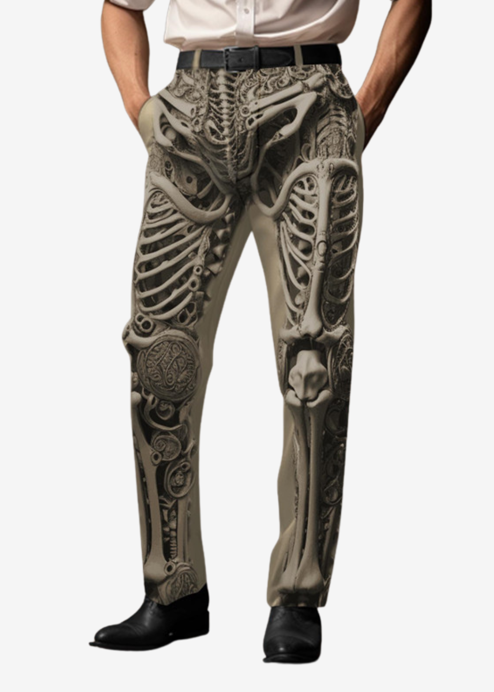 Santiago | Pantalones Góticos Punk con Calaveras para Hombres Modernos 1