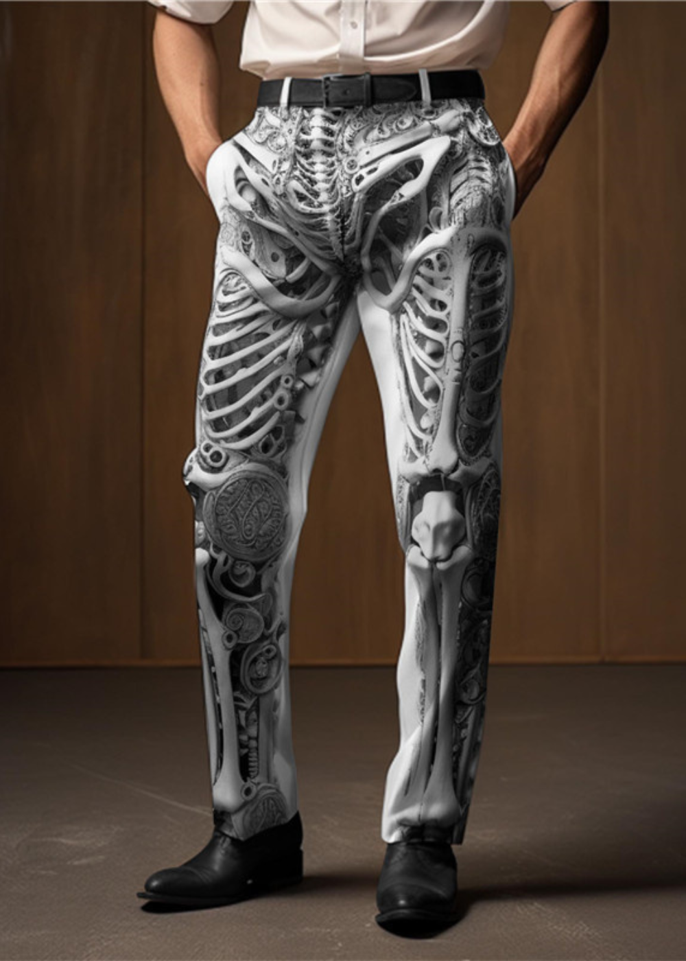 Santiago | Pantalones Góticos Punk con Calaveras para Hombres Modernos 3