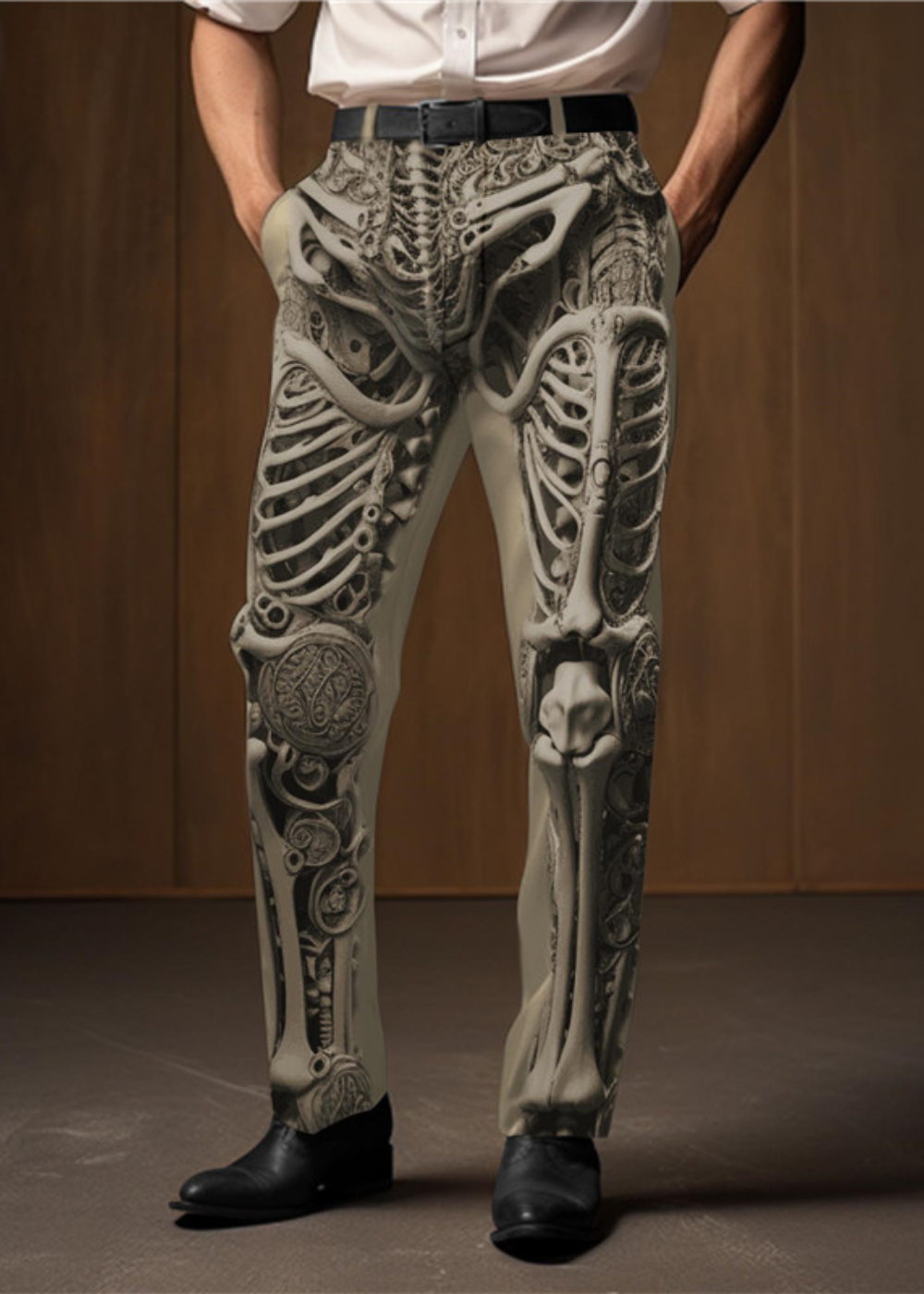 Santiago | Pantalones Góticos Punk con Calaveras para Hombres Modernos 6