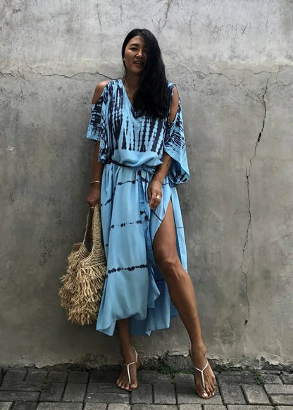 Sofía | Elegante Vestido Playa Mujer Bohemio Con Hombros Descubiertos 2