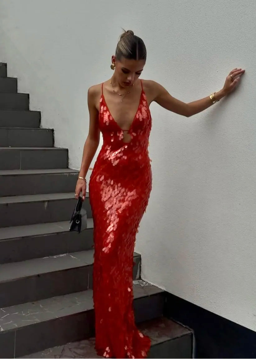 Valentina | Vestido Largo Elegante de Fiesta para Mujer con Lentejuelas 0