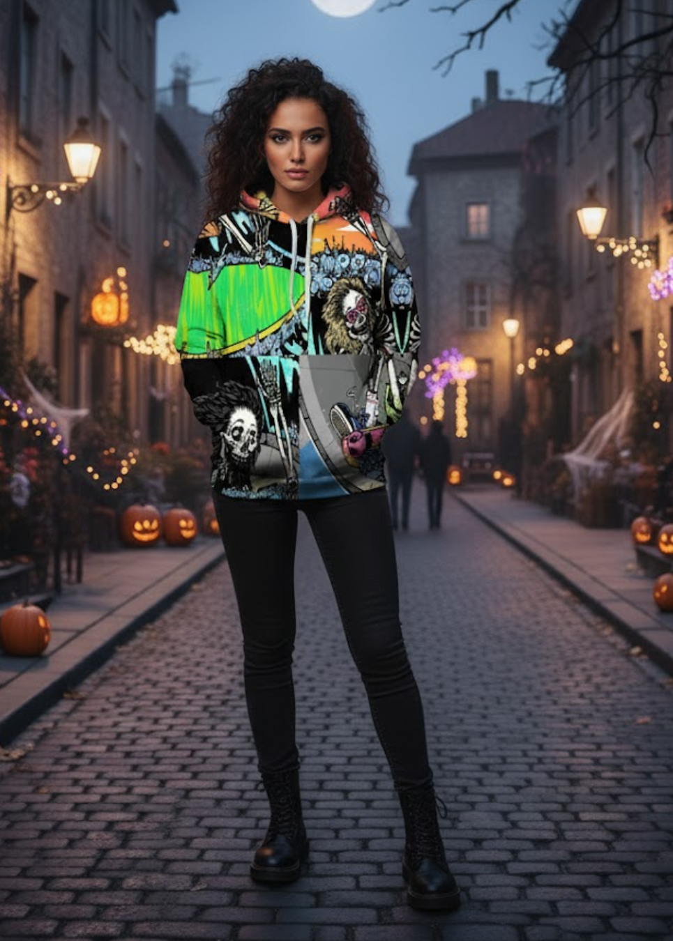 Sudadera Unisex de Anime y Dibujos – Ideal para Halloween y Uso Diario